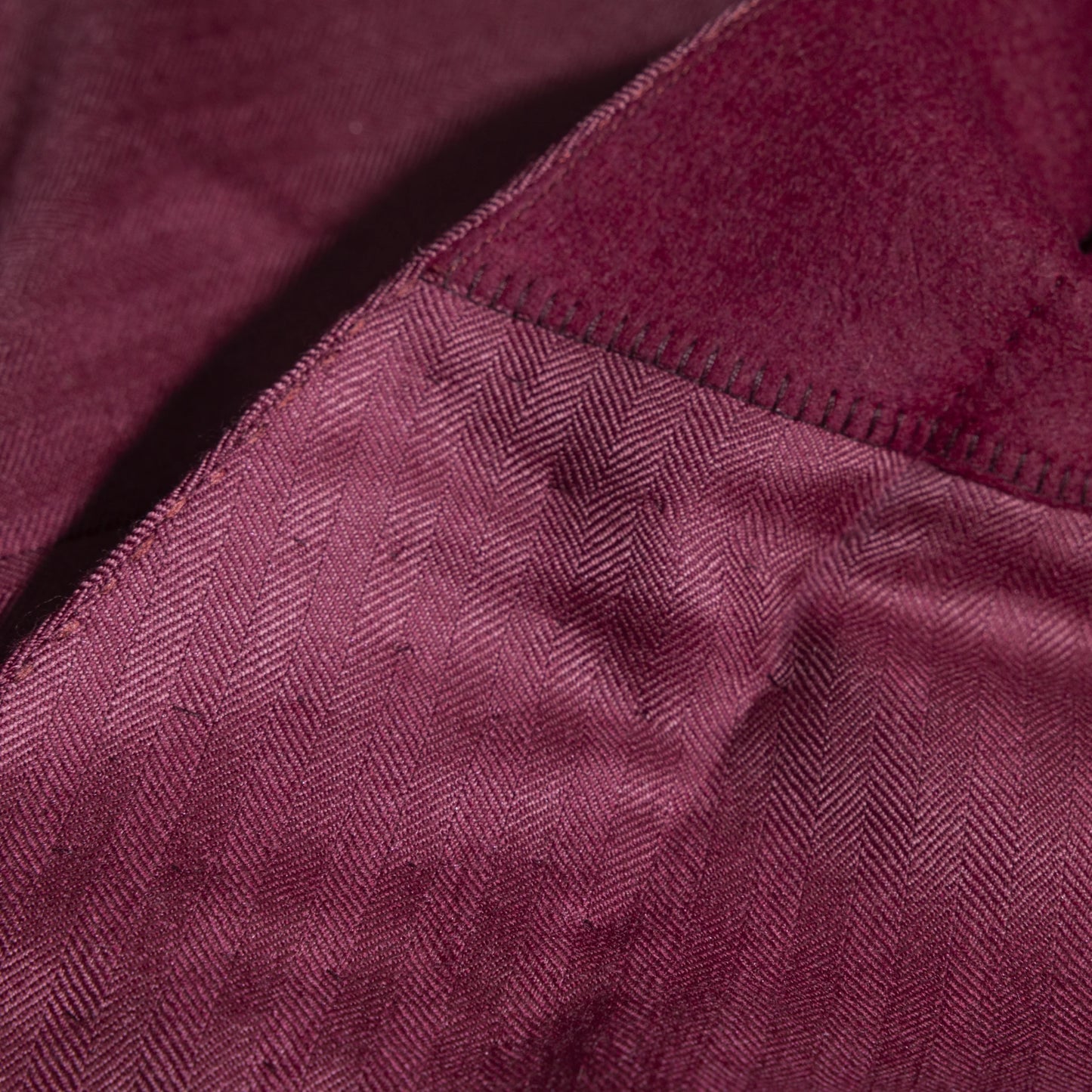 Jacket Nanjing purple Cashmere and Silk herringbone