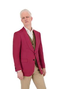 Jacket Nanjing purple Cashmere and Silk herringbone