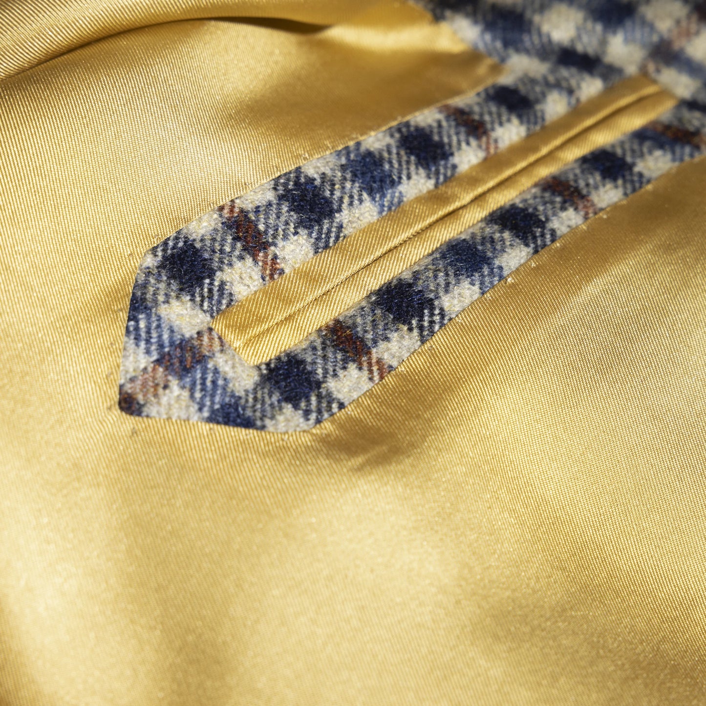 Jacket San Jose blue and brown Cashmere, Mohair and Silk gun club