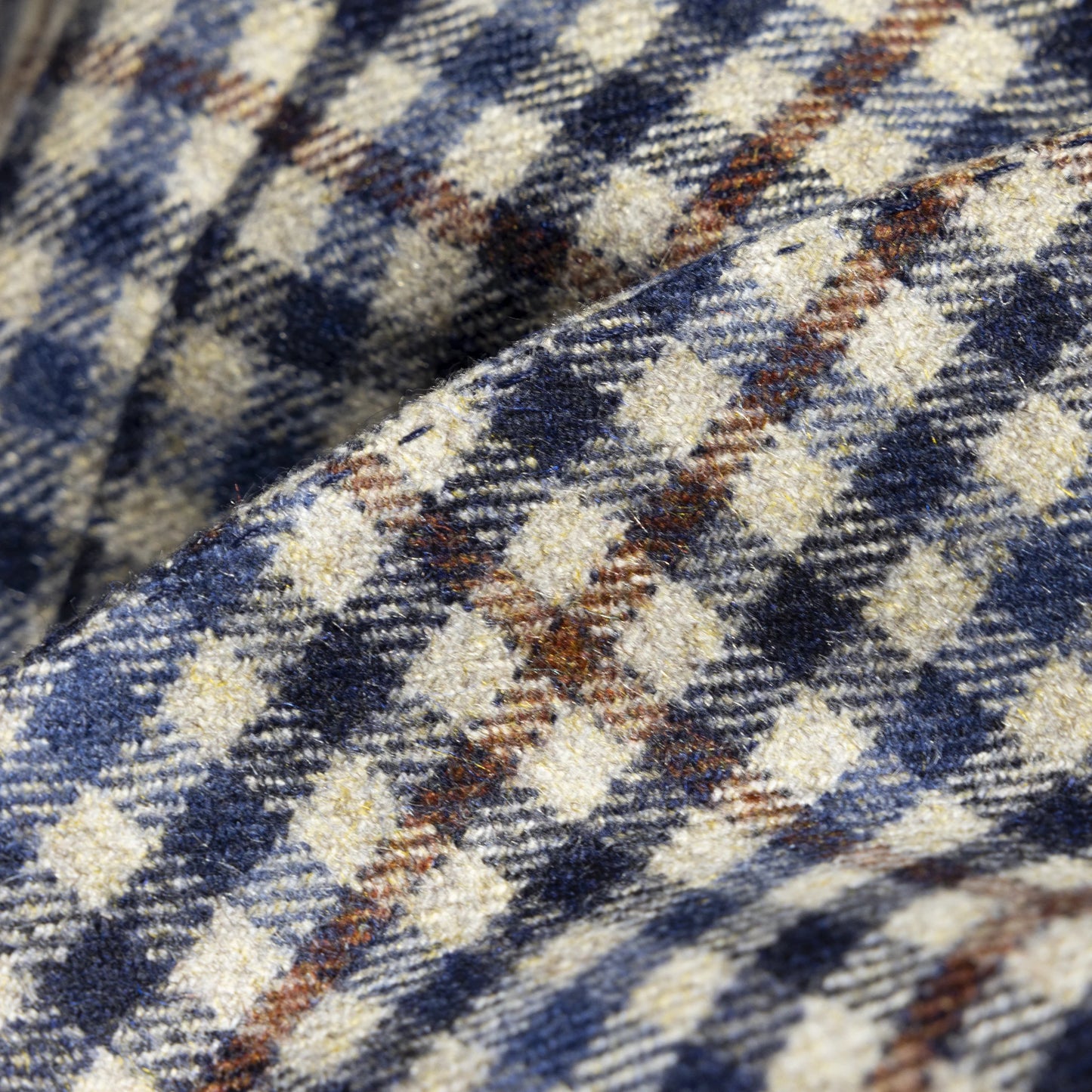 Jacket San Jose blue and brown Cashmere, Mohair and Silk gun club