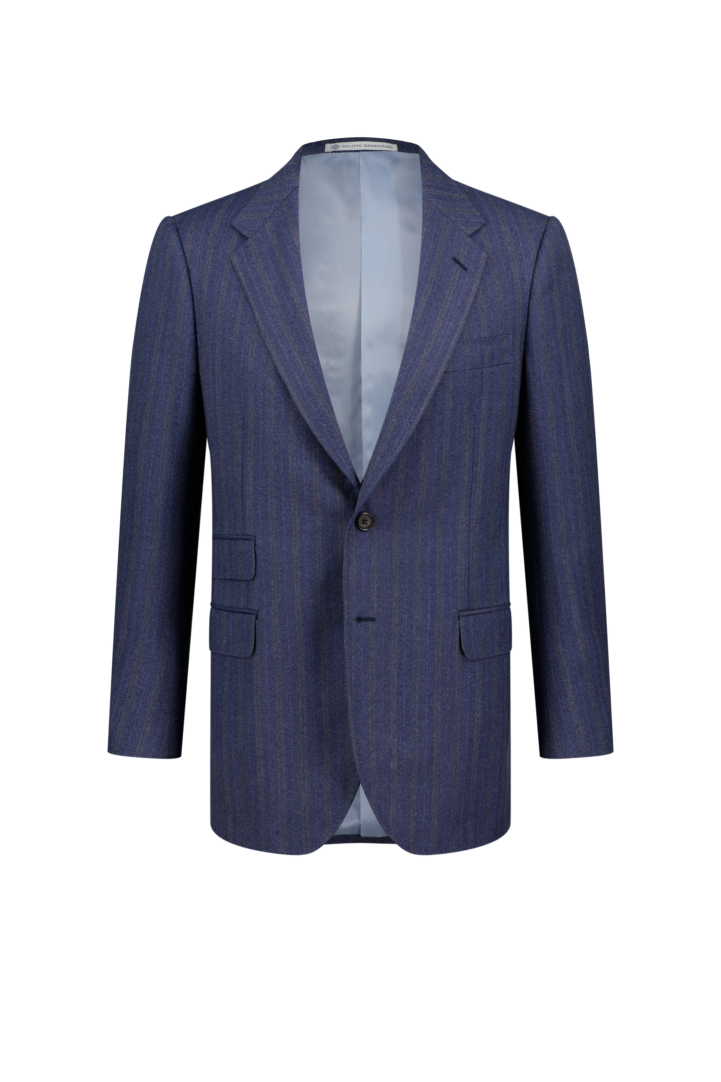 Jacket Foshan blue Merino Wool with yellow stripe