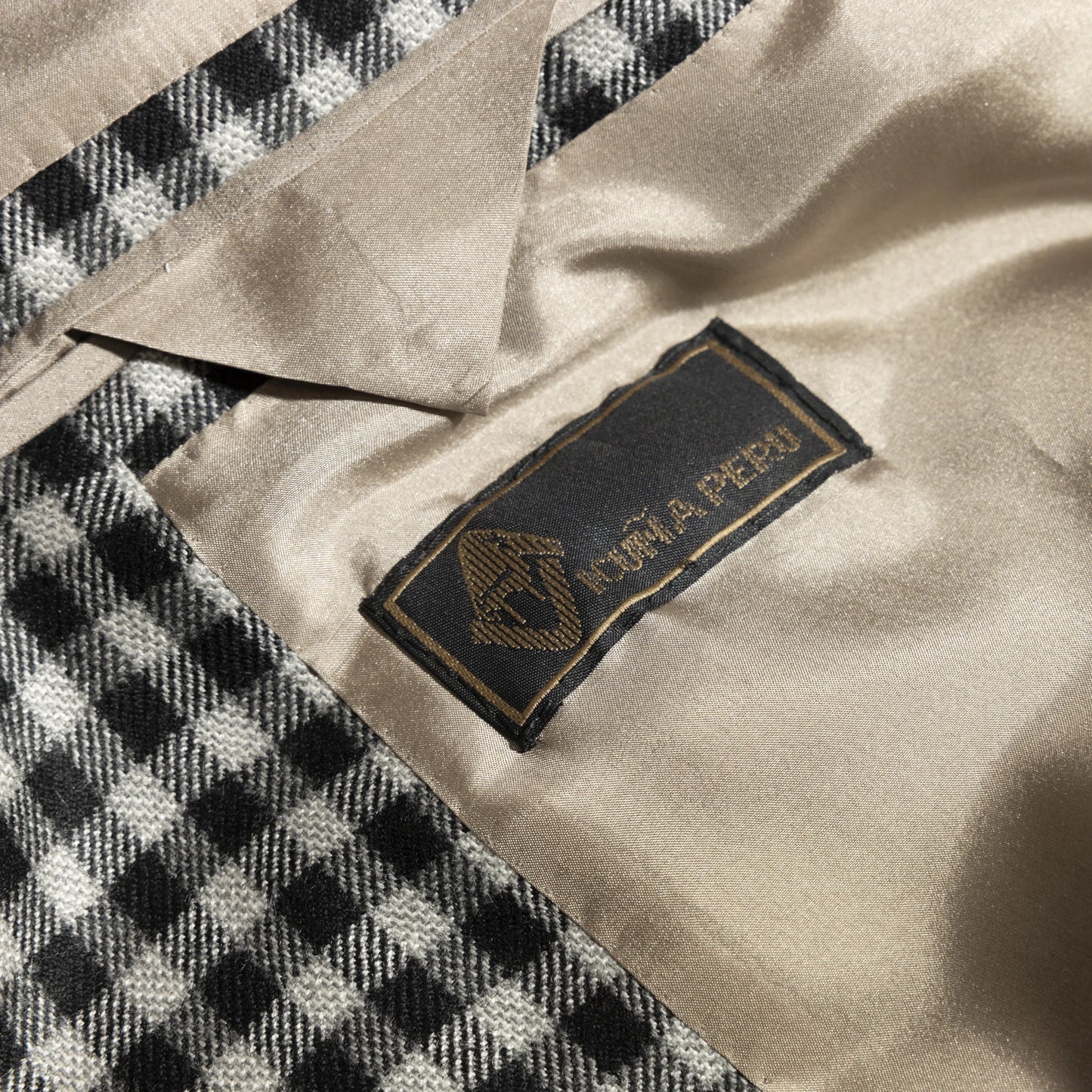 Jacket Nantong black and white Cashmere and Vicuna Shepherd’s check