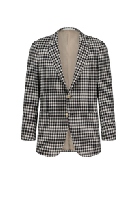 Jacket Nantong black and white Cashmere and Vicuna Shepherd’s check