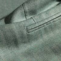 Jacket Marseille green Cashmere, Silk and Vicuna herringbone