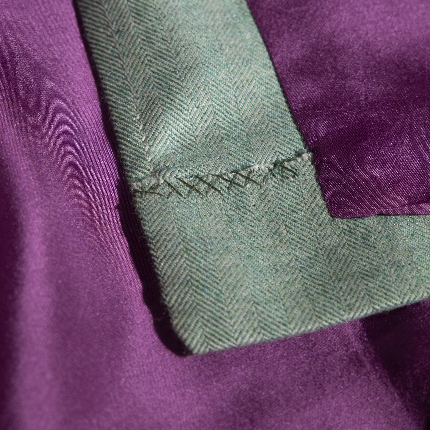 Jacket Marseille green Cashmere, Silk and Vicuna herringbone