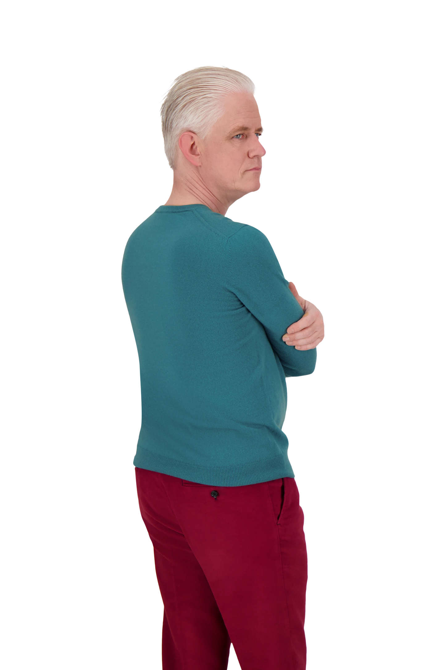 Knitwear Gladstone teal V-Neck Cashmere