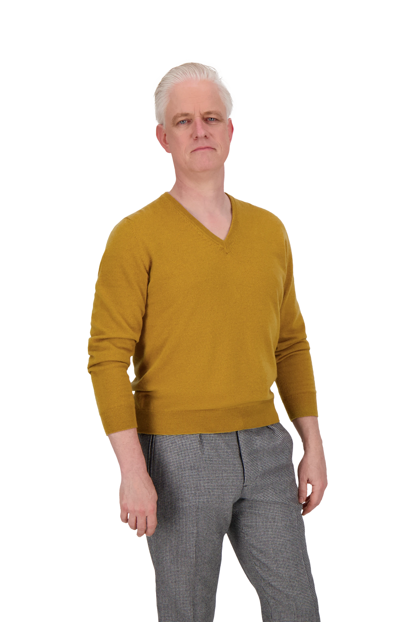 Knitwear New Orleans gold V-Neck Cashmere
