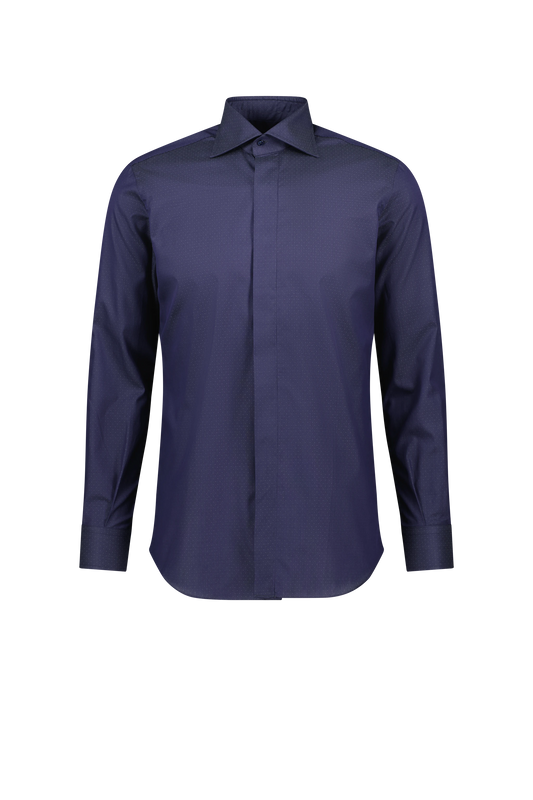 Shirt Delhi navy Swiss Cotton Chambray