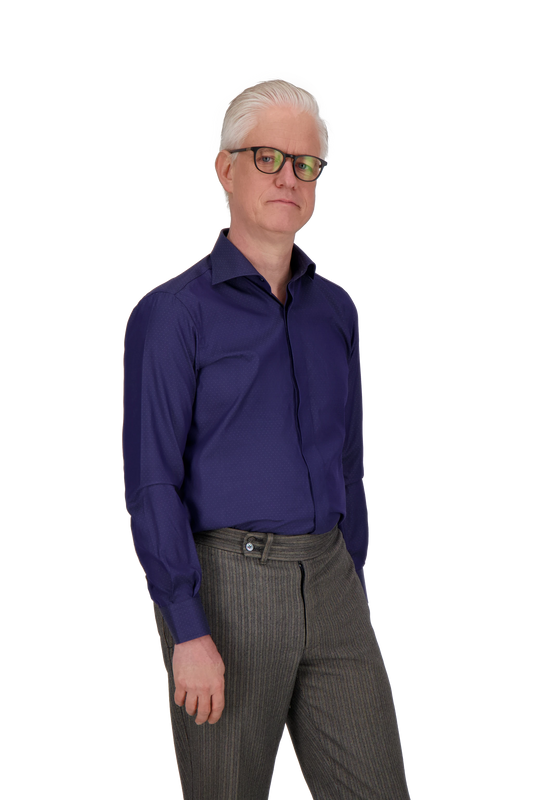 Shirt Delhi navy Swiss Cotton Chambray