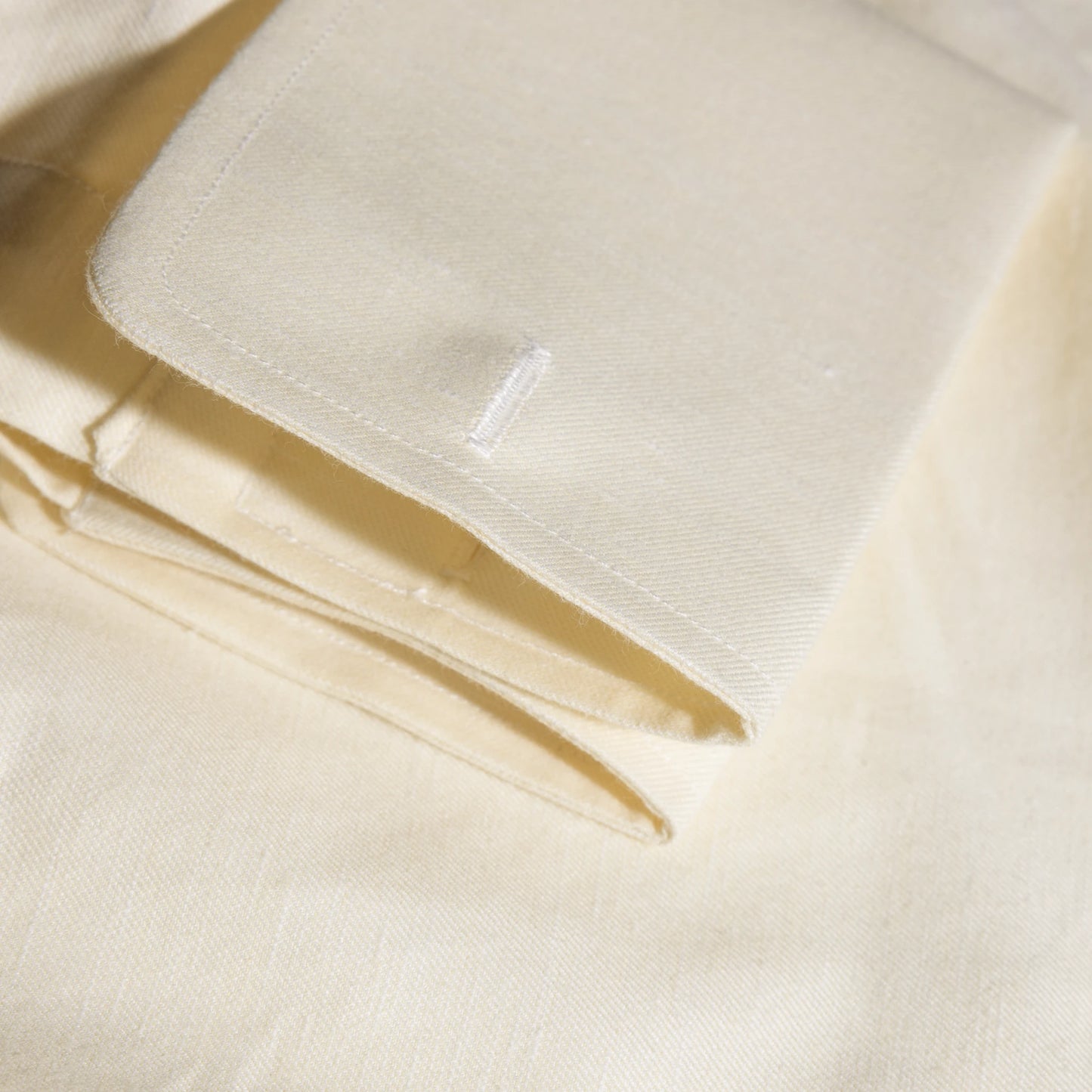 Shirt Tel Aviv yellow Swiss Cotton and Linen Flannel