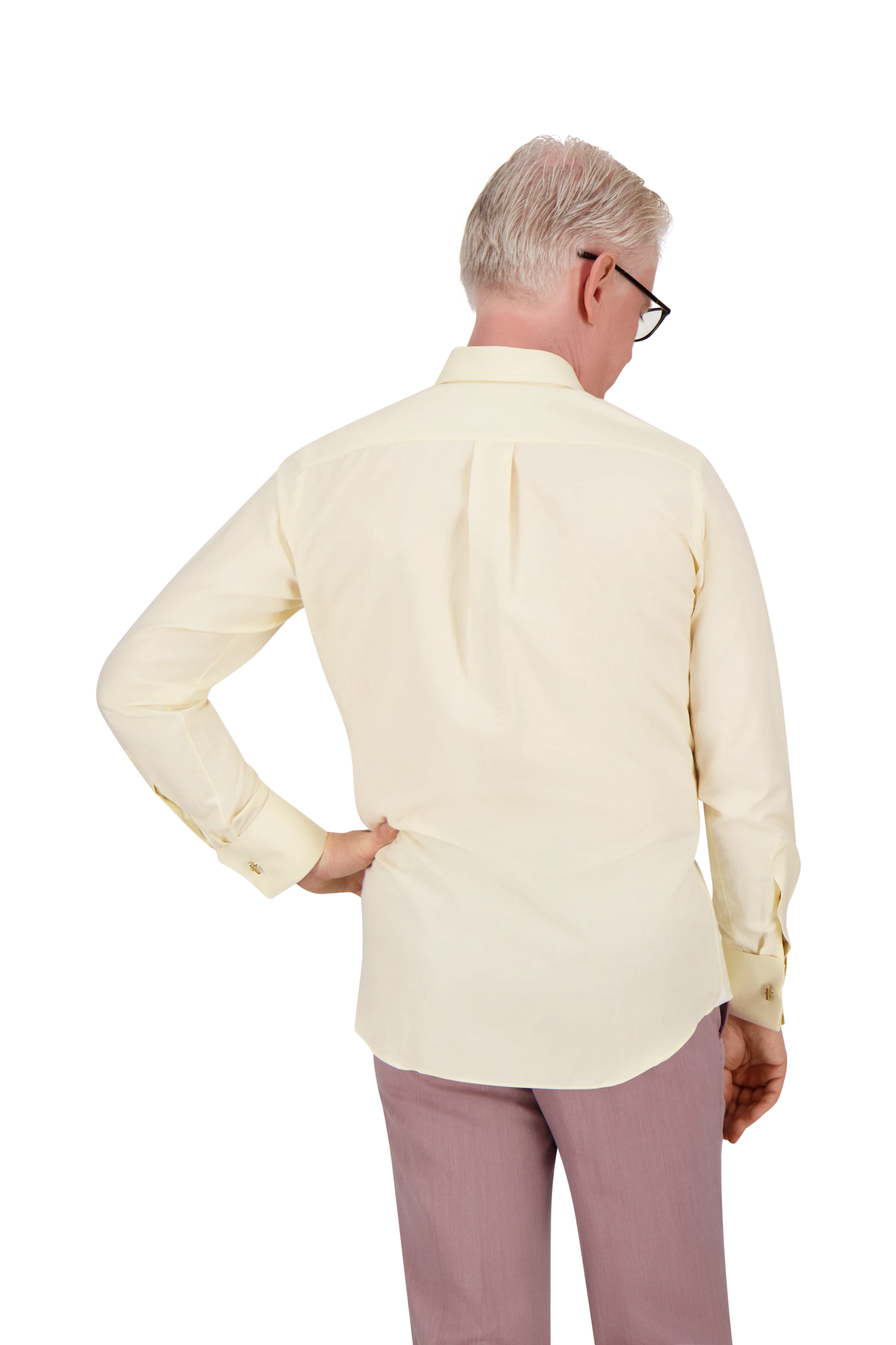 Shirt Tel Aviv yellow Swiss Cotton and Linen Flannel