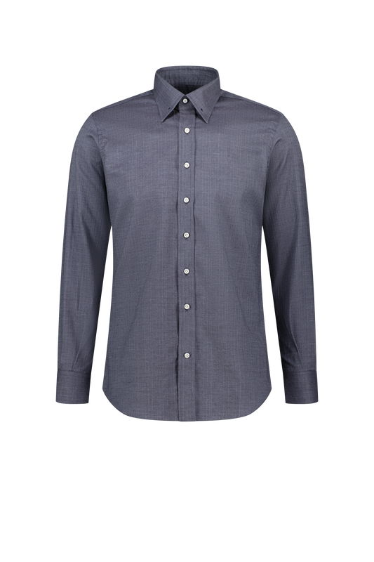 Shirt Stuttgart grey Swiss Cotton Flannel stripes