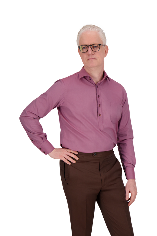 Shirt Indianapolis lilac Swiss Cotton Flanell herringbone