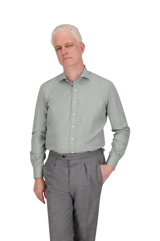 Shirt Geneva green Swiss Cotton and Cashmere