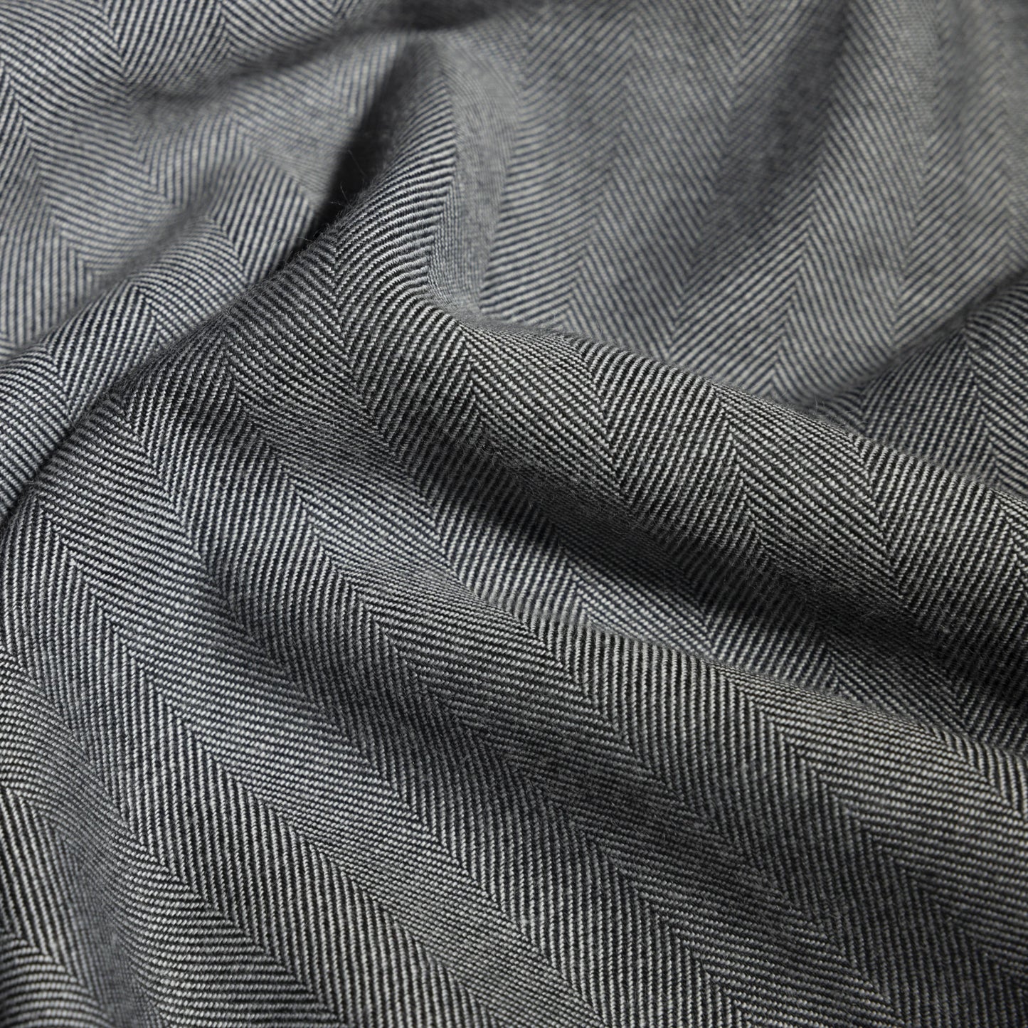 Shirt Dubai grey Swiss Cotton and Cashmere herringbone