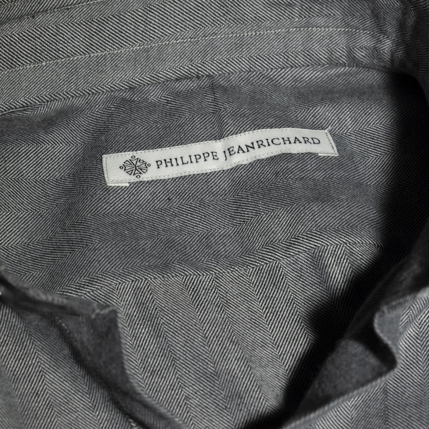Shirt Dubai grey Swiss Cotton and Cashmere herringbone