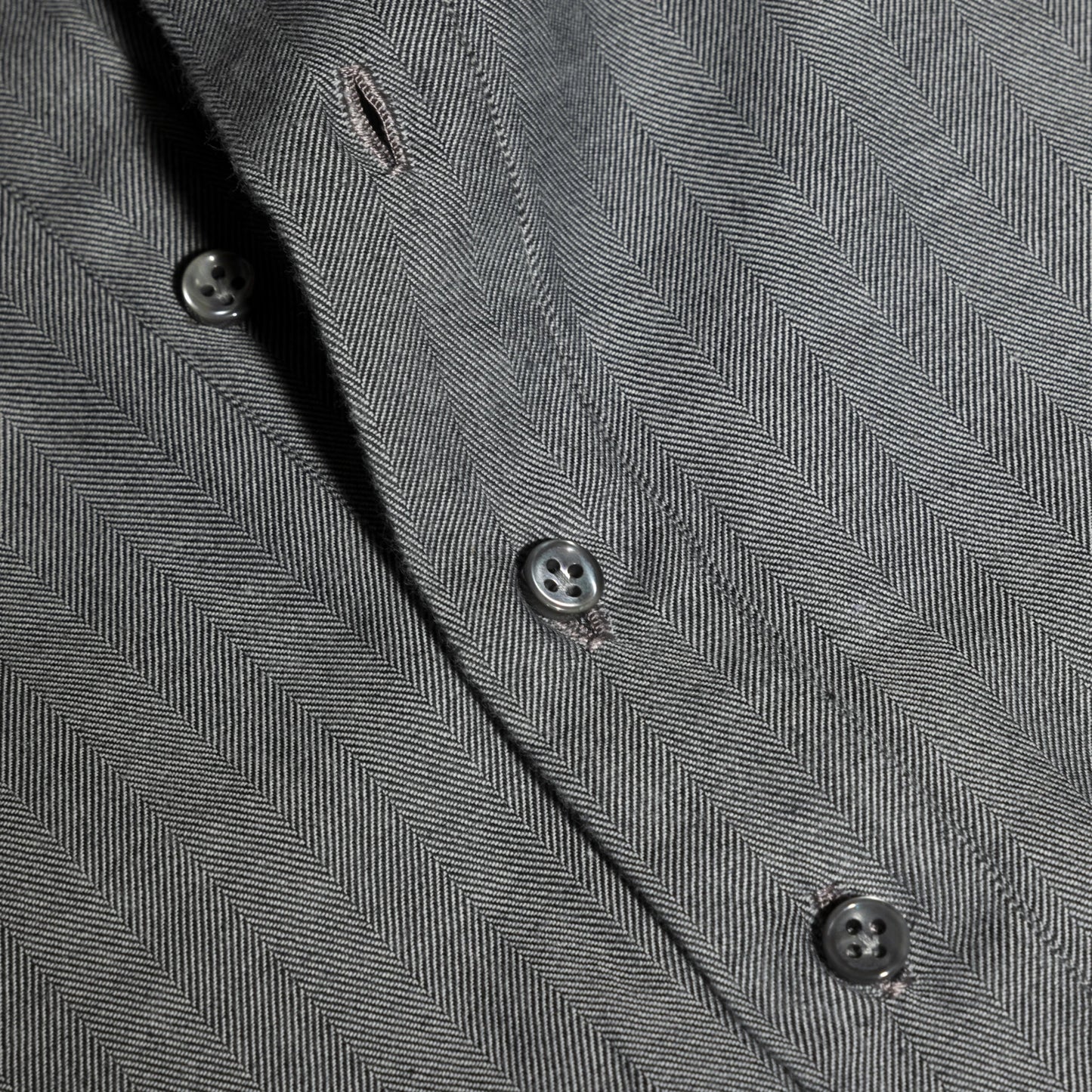 Shirt Dubai grey Swiss Cotton and Cashmere herringbone