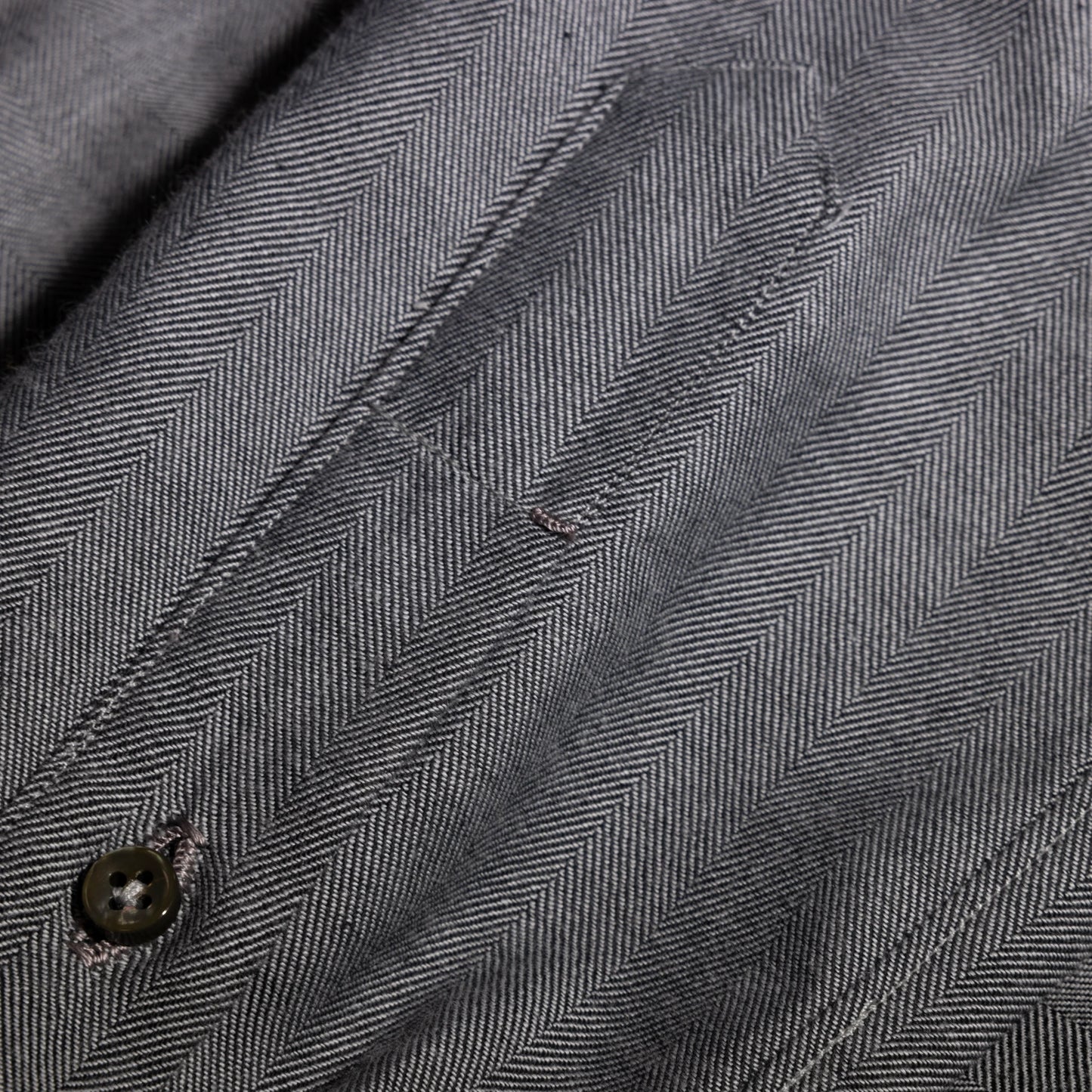 Shirt Dubai grey Swiss Cotton and Cashmere herringbone