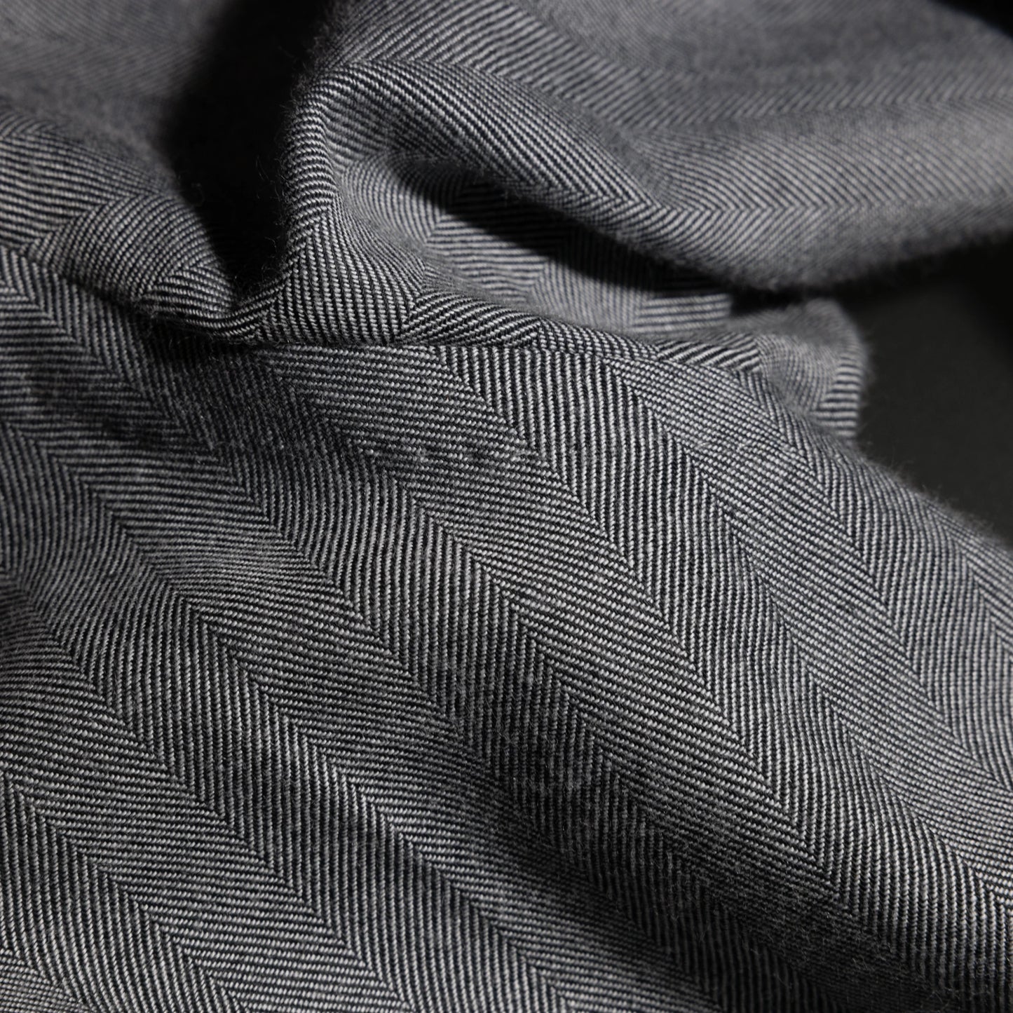 Shirt Dubai grey Swiss Cotton and Cashmere herringbone