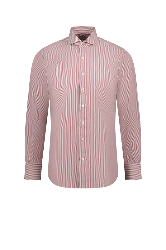 Shirt Raleigh red 170/2 Swiss Cotton stripes
