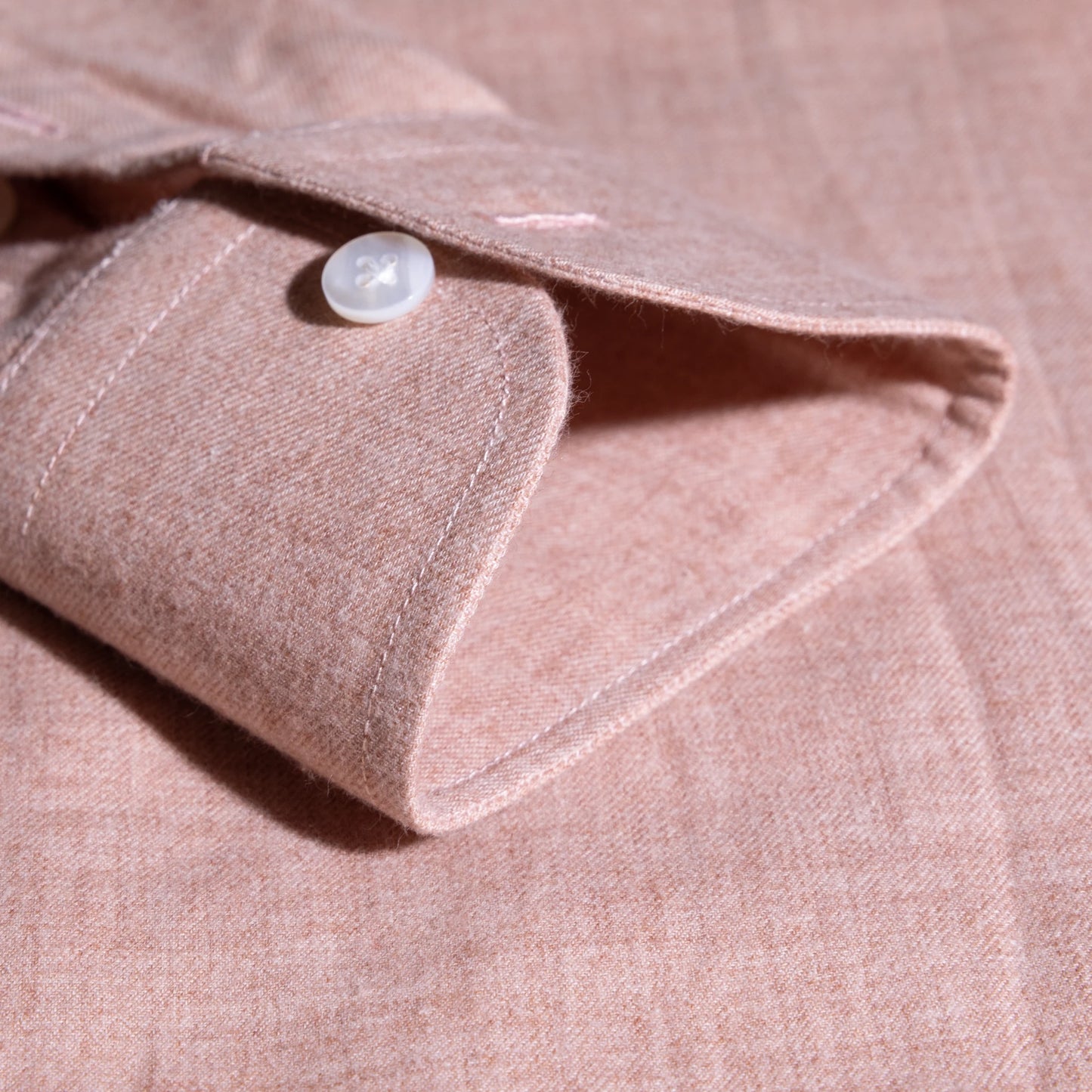 Shirt Omaha orange Swiss Cotton and Wool twill