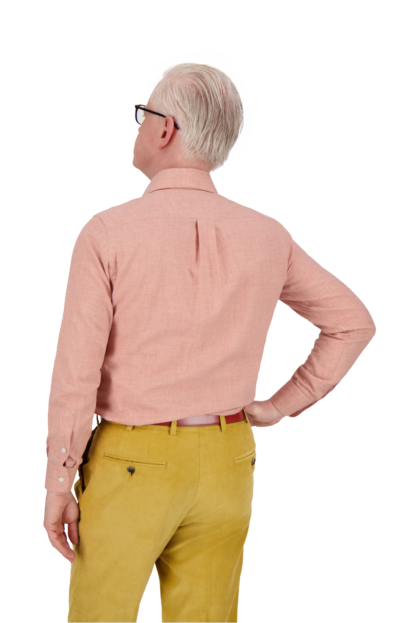 Shirt Omaha orange Swiss Cotton and Wool twill