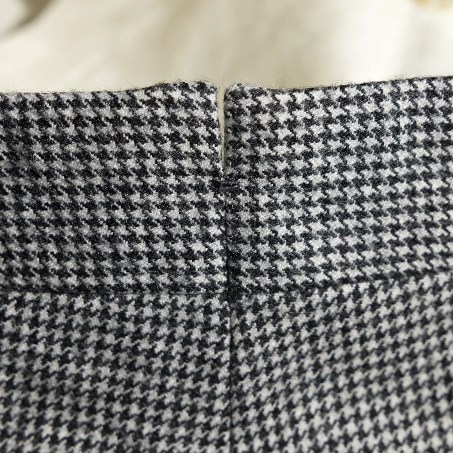 Trousers Amsterdam black and white Wool houndstooth