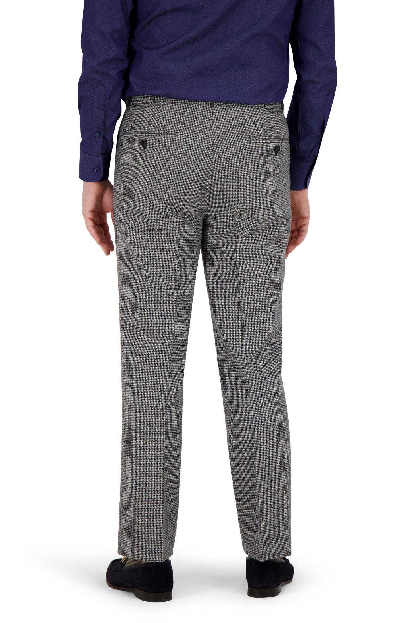 Trousers Amsterdam black and white Wool houndstooth