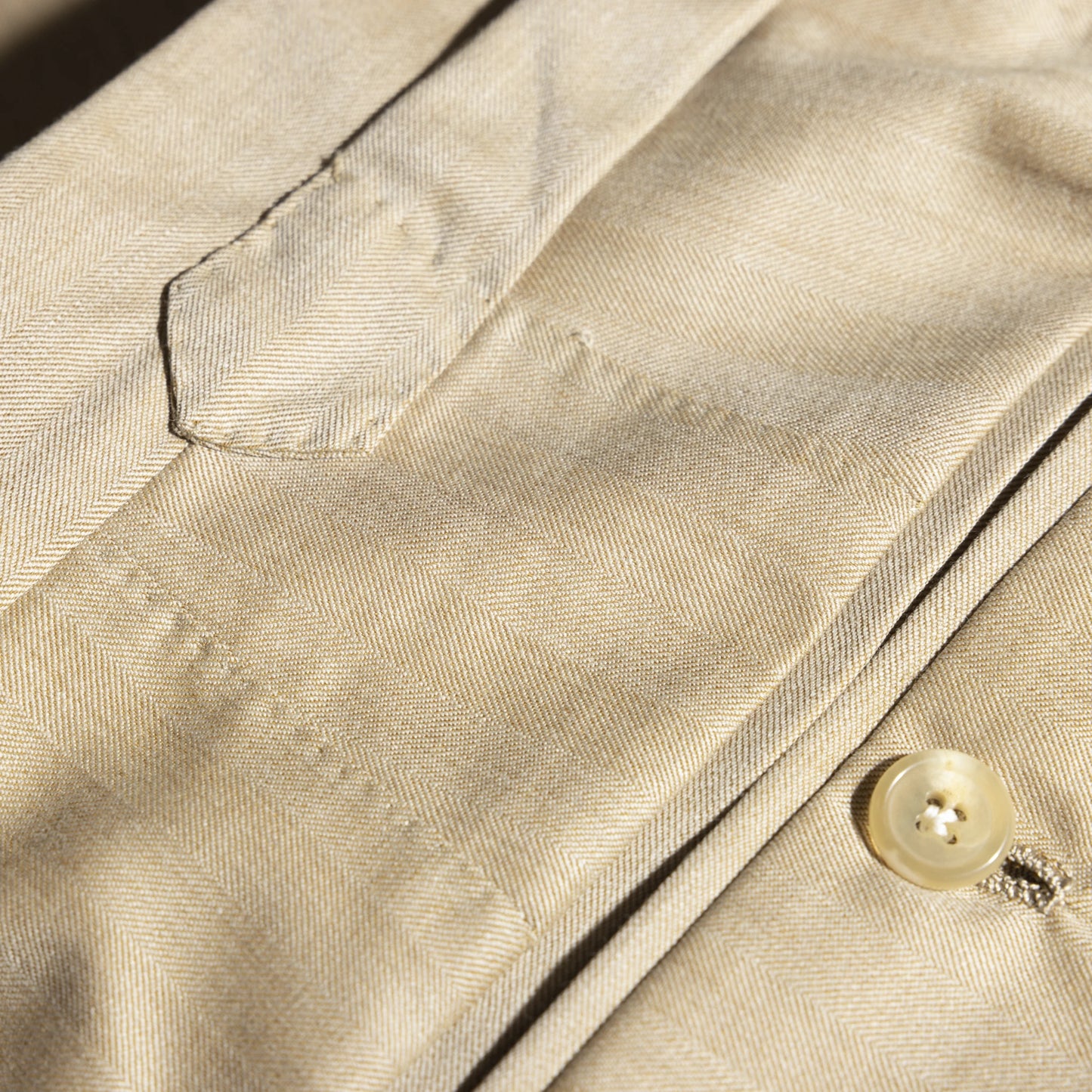 Trousers Charlotte sand Wool and Cashmere herringbone