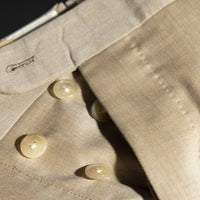 Trousers Charlotte sand Wool and Cashmere herringbone