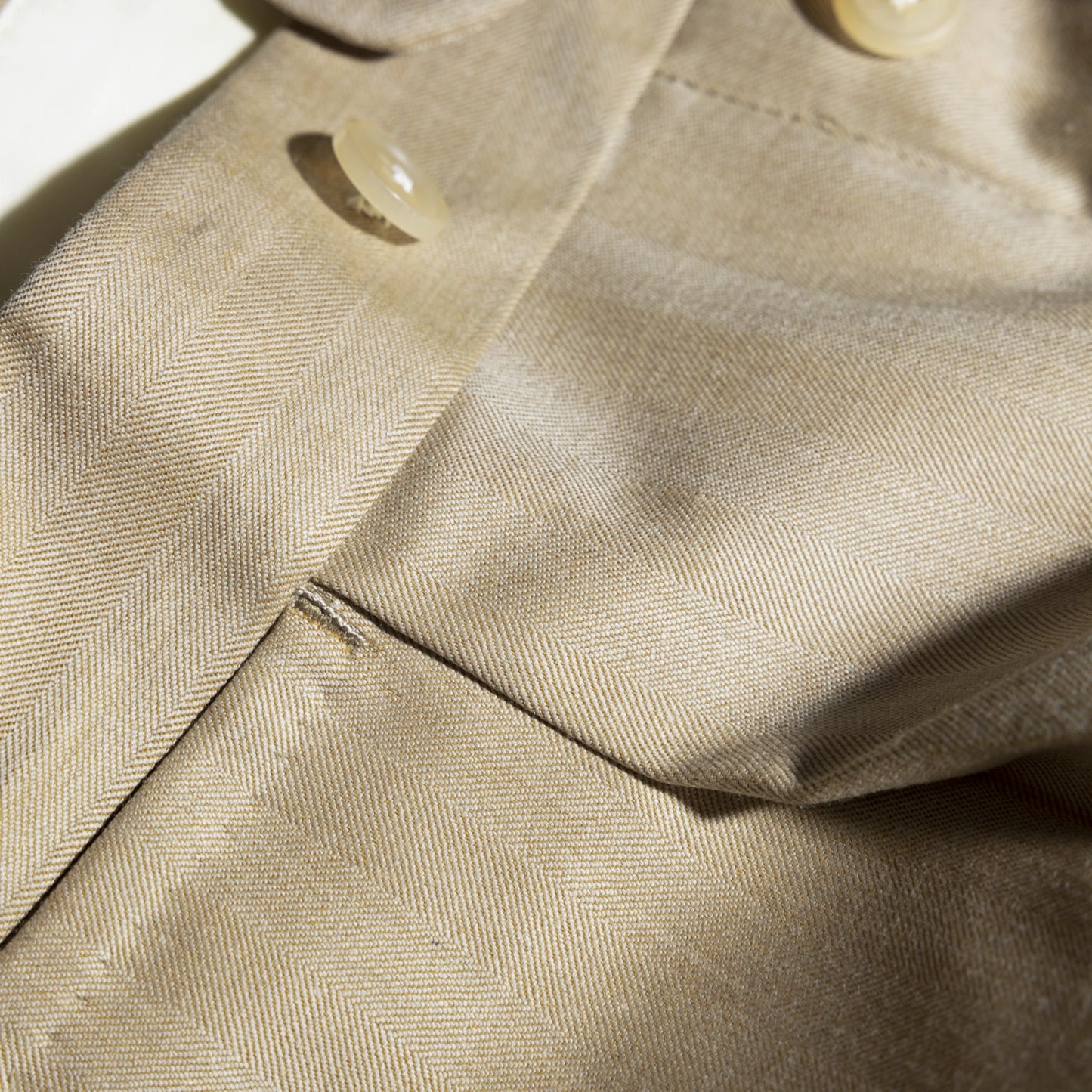 Trousers Charlotte sand Wool and Cashmere herringbone