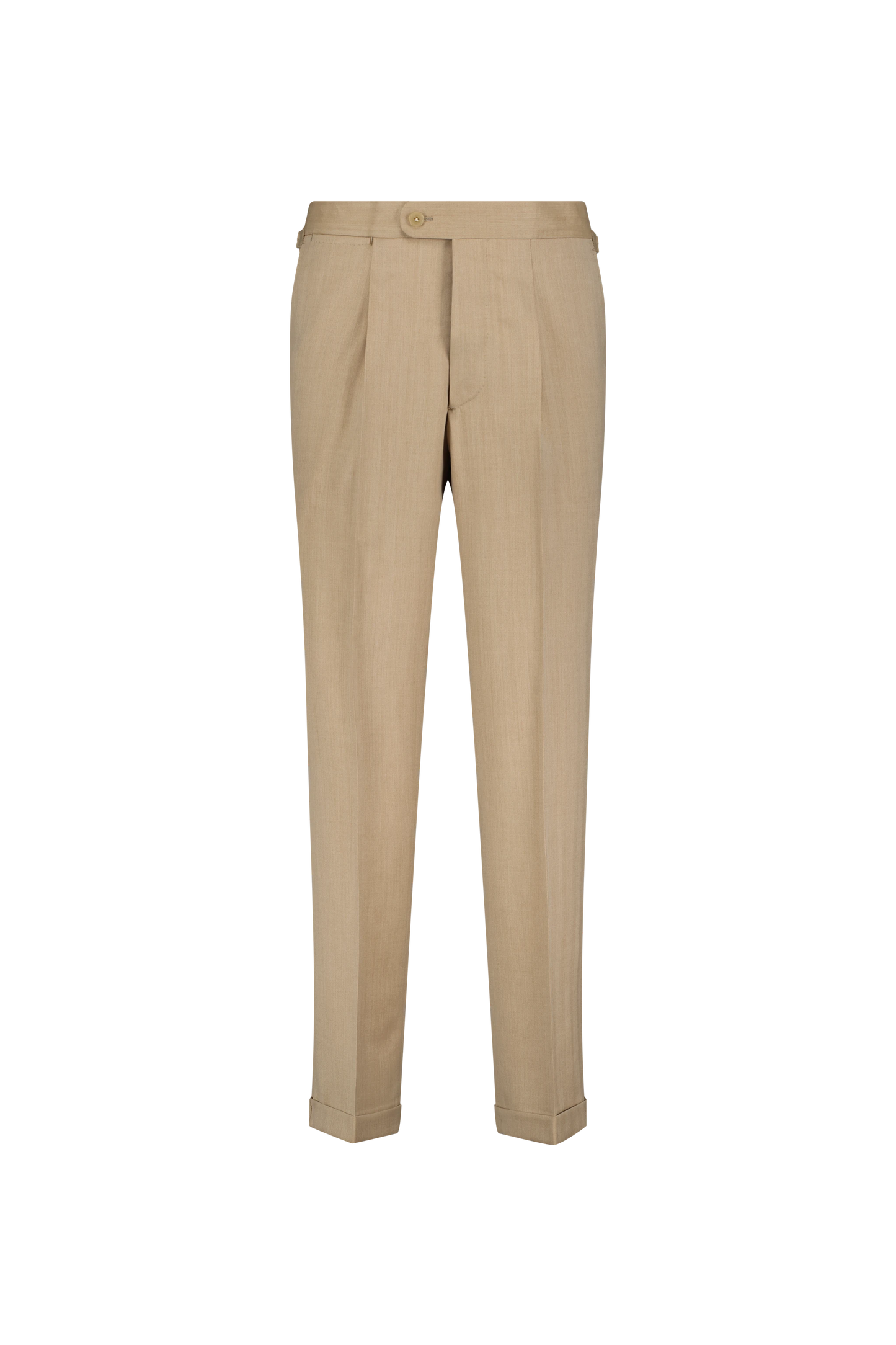 Trousers Charlotte sand Wool and Cashmere herringbone