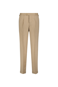 Trousers Charlotte sand Wool and Cashmere herringbone