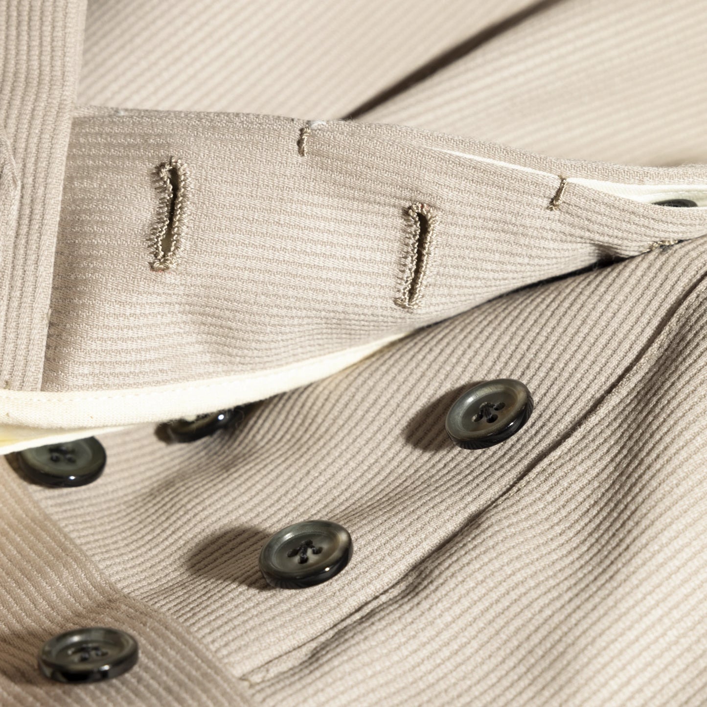 Trousers Orlando beige Wool Bedford Corduroy