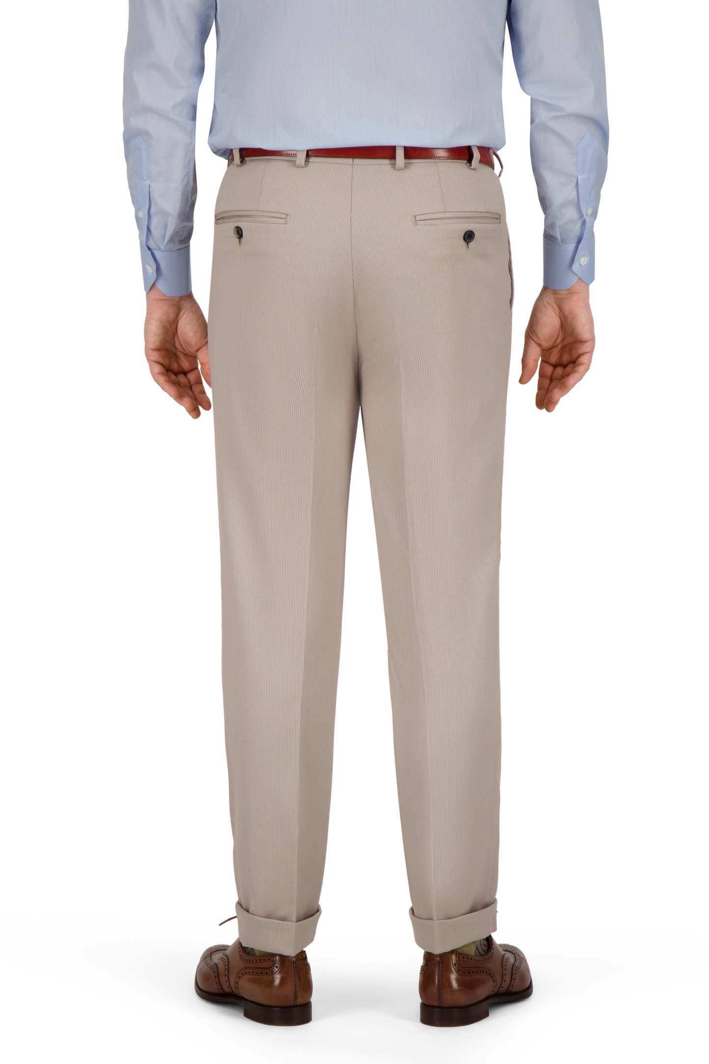 Trousers Orlando beige Wool Bedford Corduroy