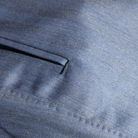 Trousers Zurich blue and light grey Wool and Cashmere herringbone