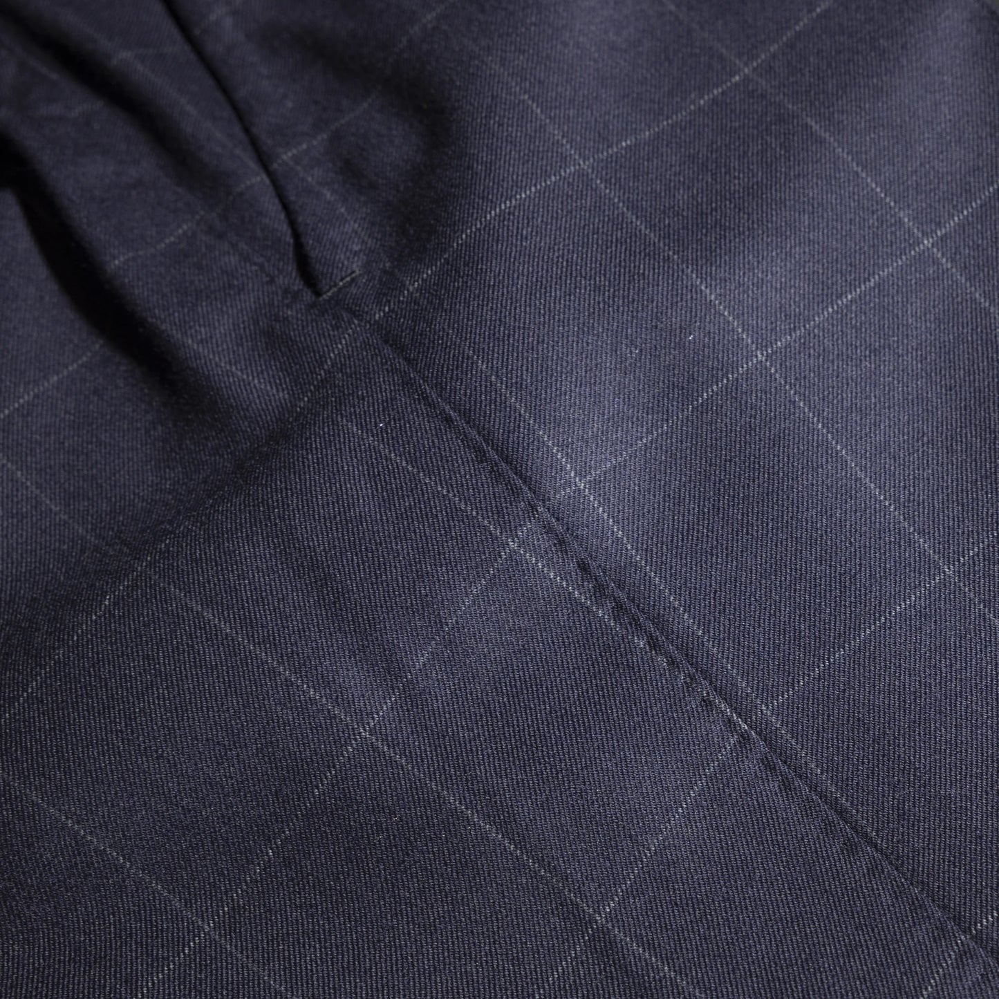 Trousers Jinan navy and grey Wool and Cashmere windowpane