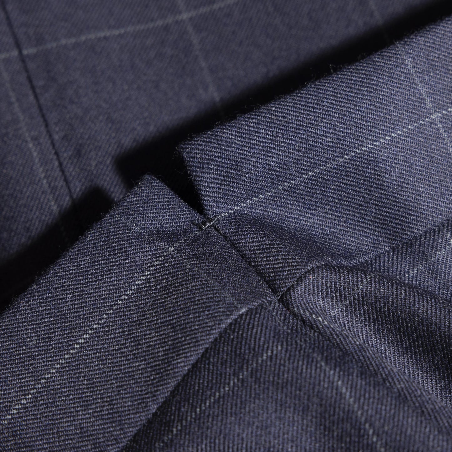 Trousers Jinan navy and grey Wool and Cashmere windowpane