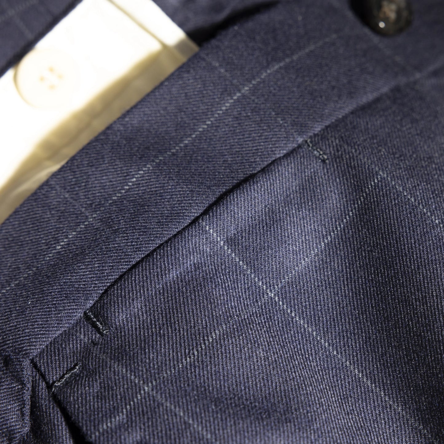 Trousers Jinan navy and grey Wool and Cashmere windowpane