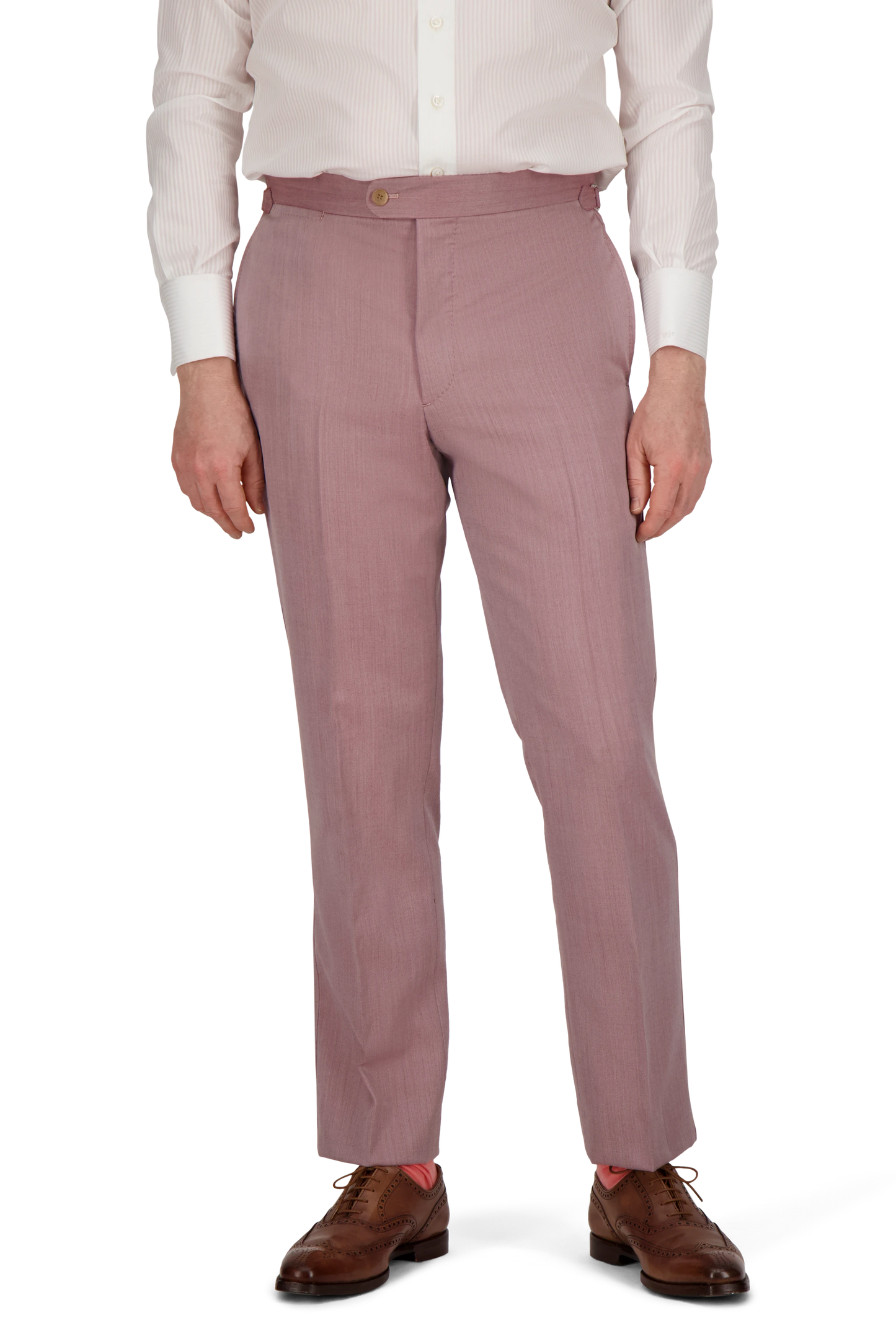Trousers Dublin pink Wool and Cashmere twill