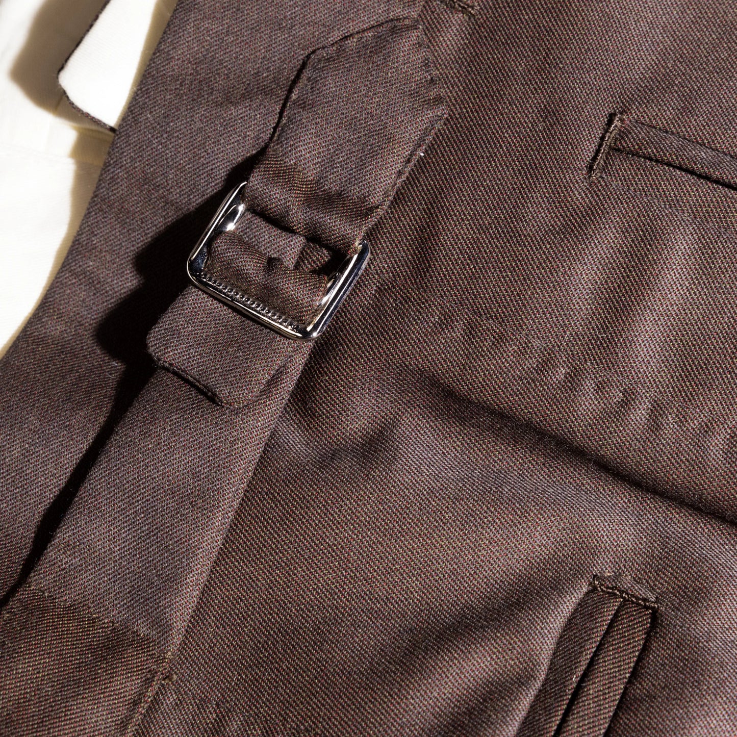Trousers Lyon brown and olive Wool and Cashmere twill