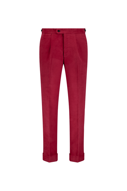 Trousers Cincinnati red Cotton Moleskin