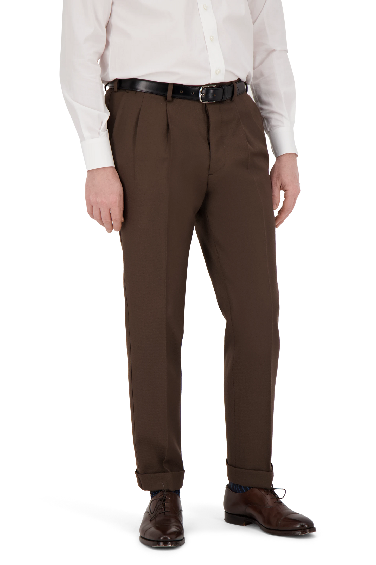 Trousers Honolulu brown Wool Cavalry Twill
