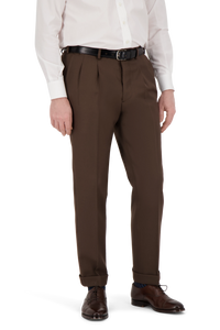 Trousers Honolulu brown Wool Cavalry Twill