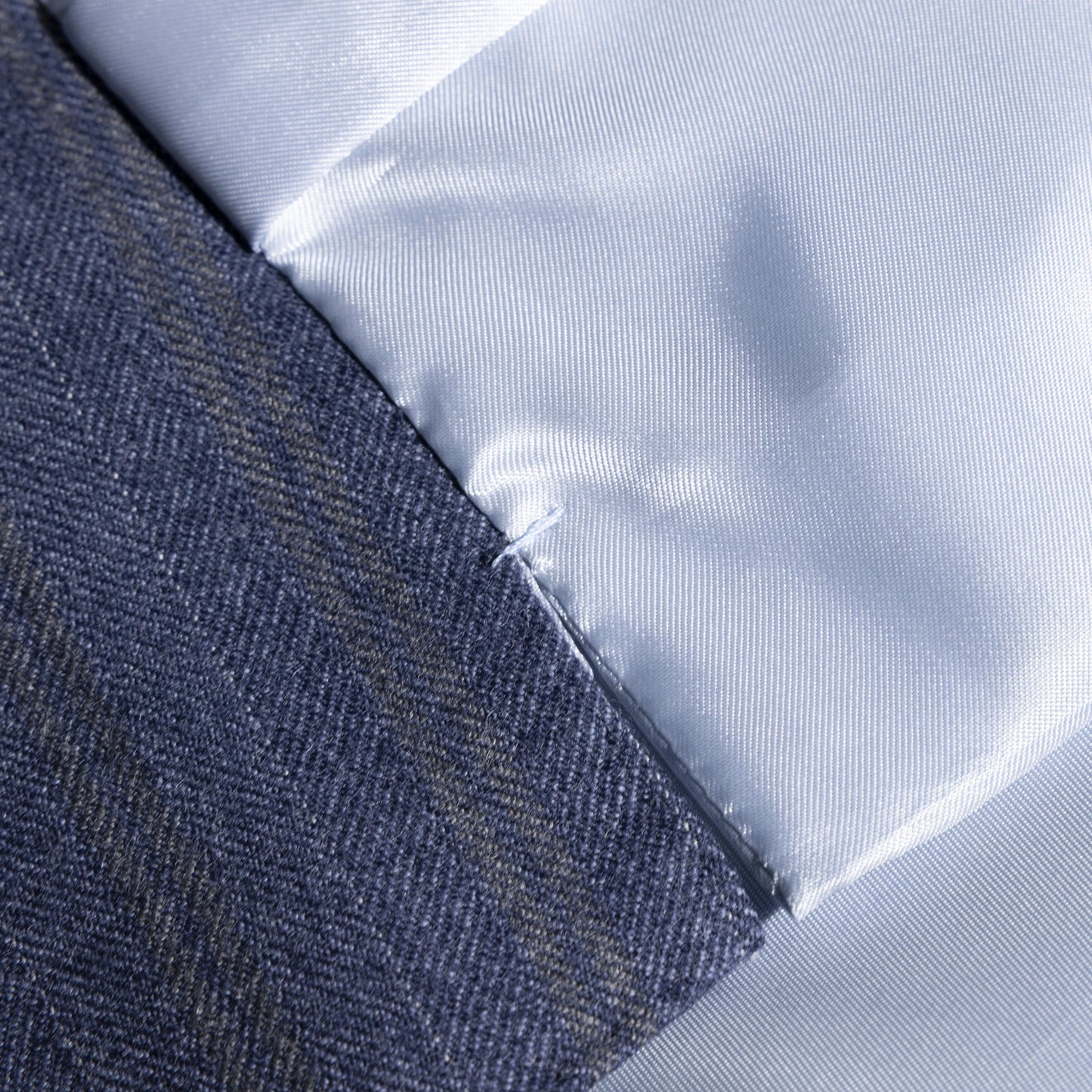 Waistcoat Washington blue Merino Wool with yellow stripe