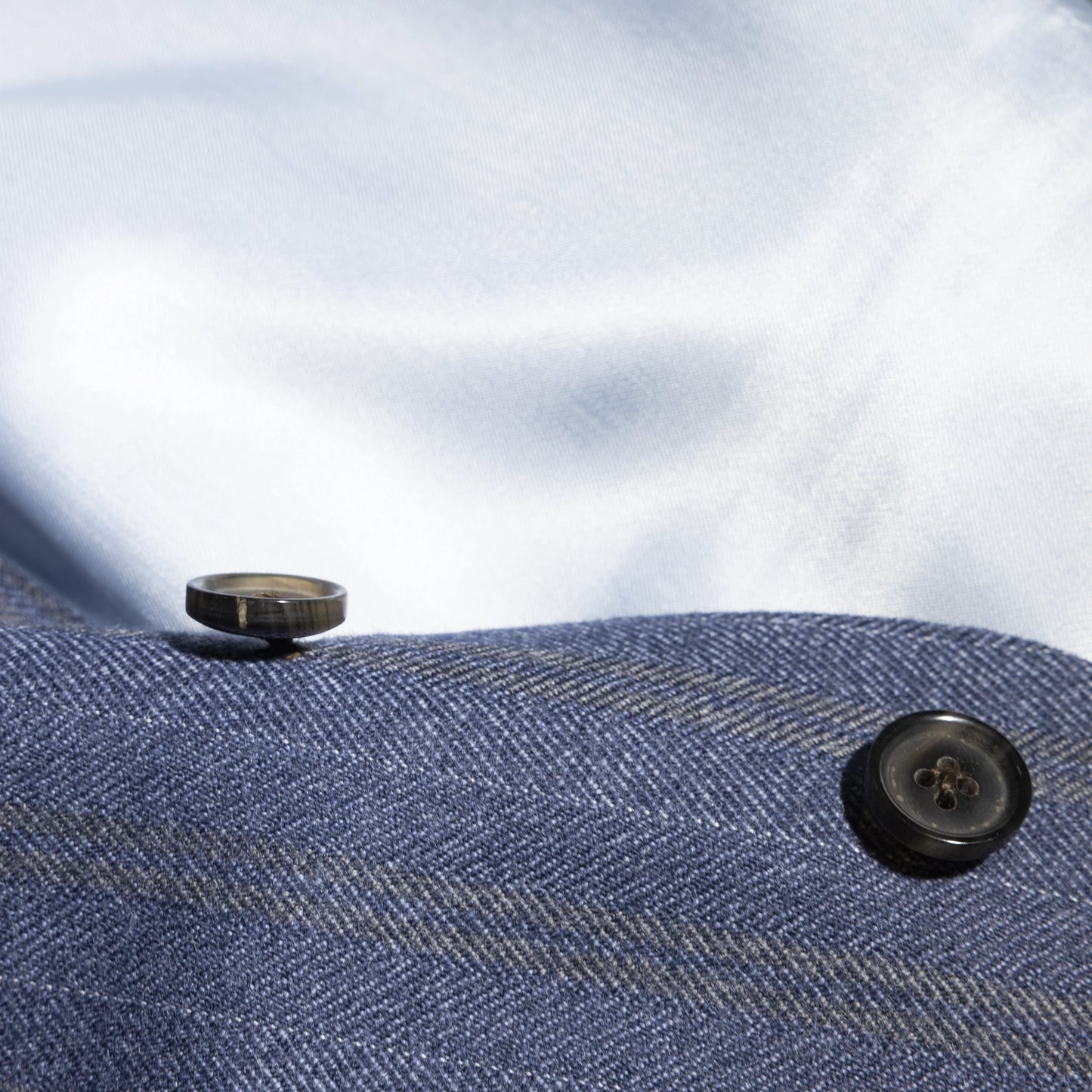 Waistcoat Washington blue Merino Wool with yellow stripe