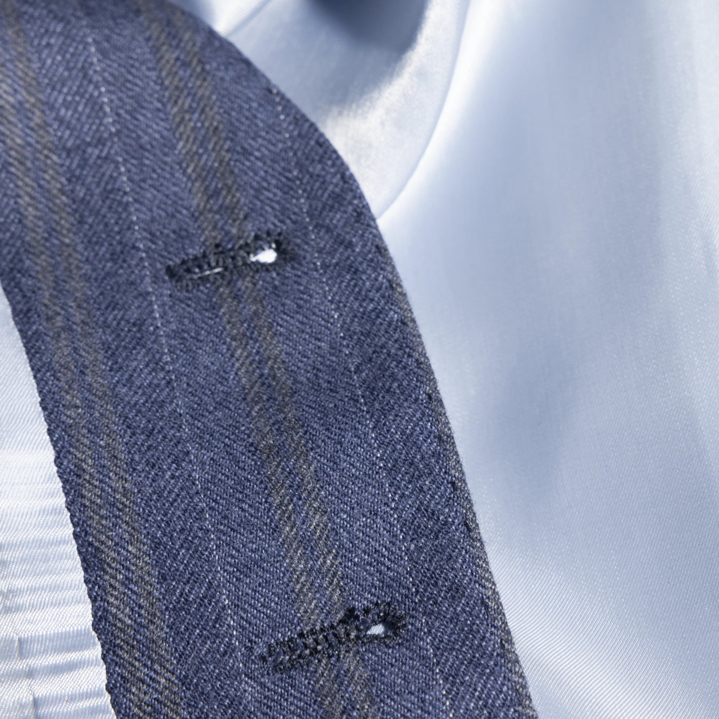 Waistcoat Washington blue Merino Wool with yellow stripe