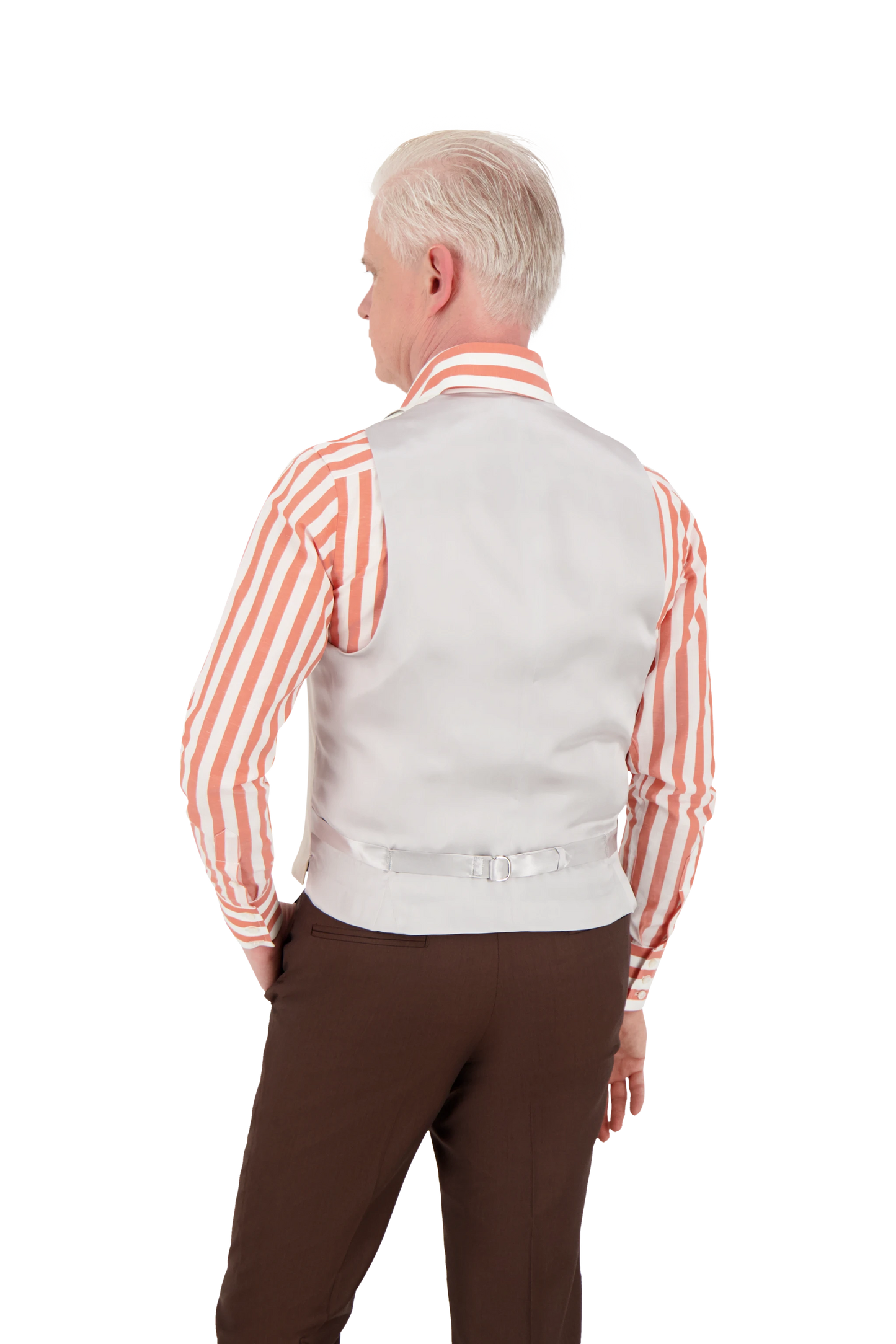 Waistcoat Madrid sand Cashmere and Silk herringbone