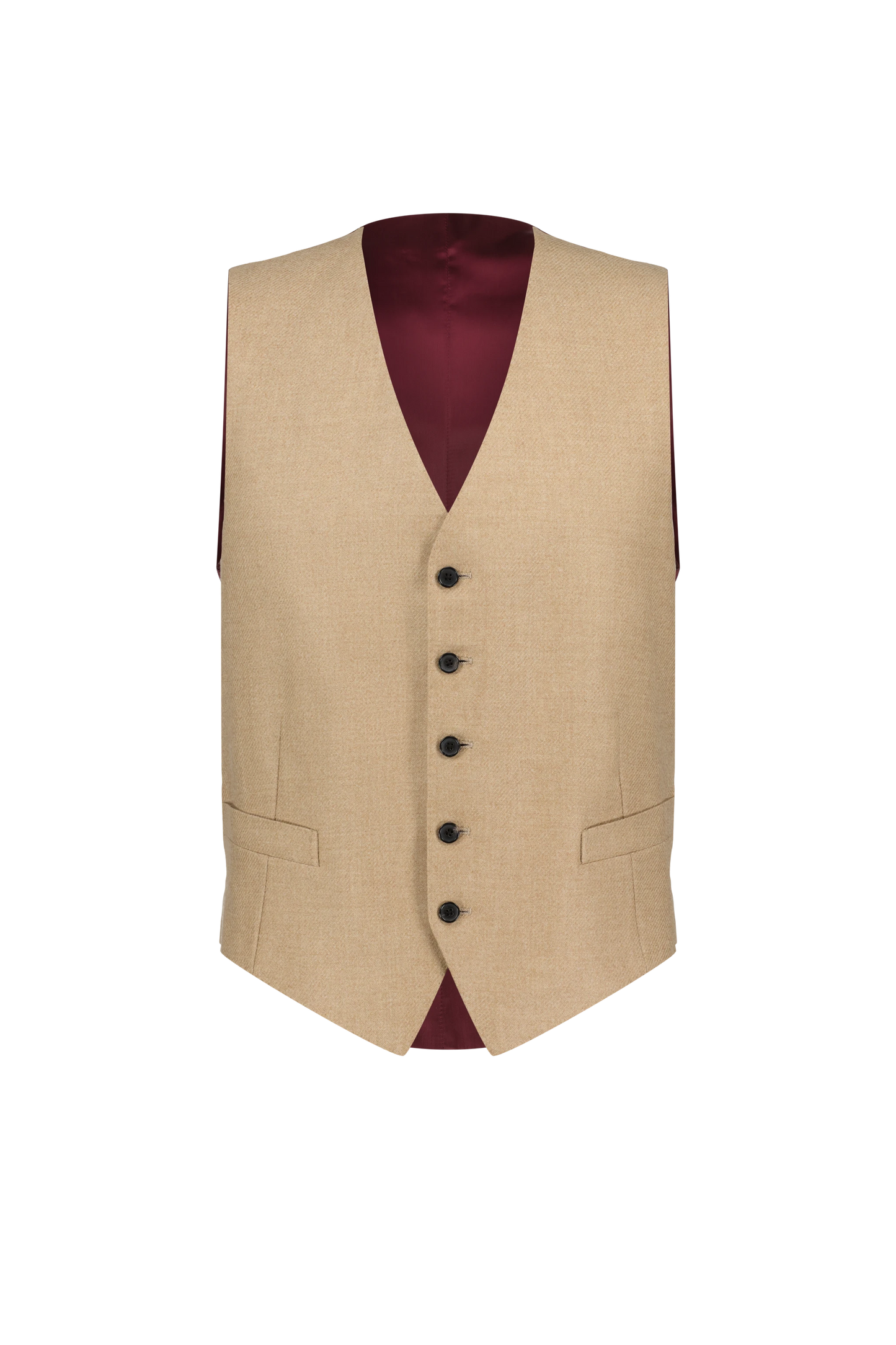Waistcoat Austin tan Wool and Cashmere