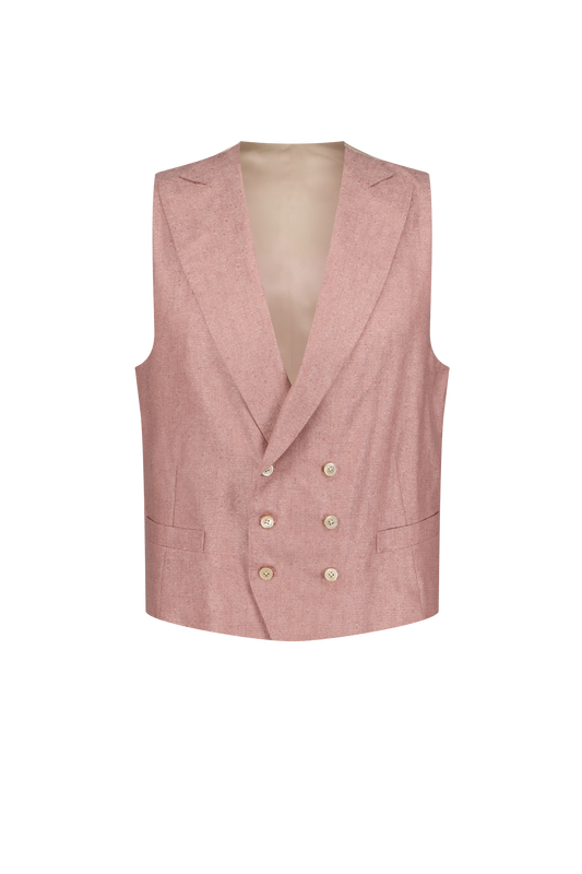 Waistcoat Munich salmon Silk and Cashmere